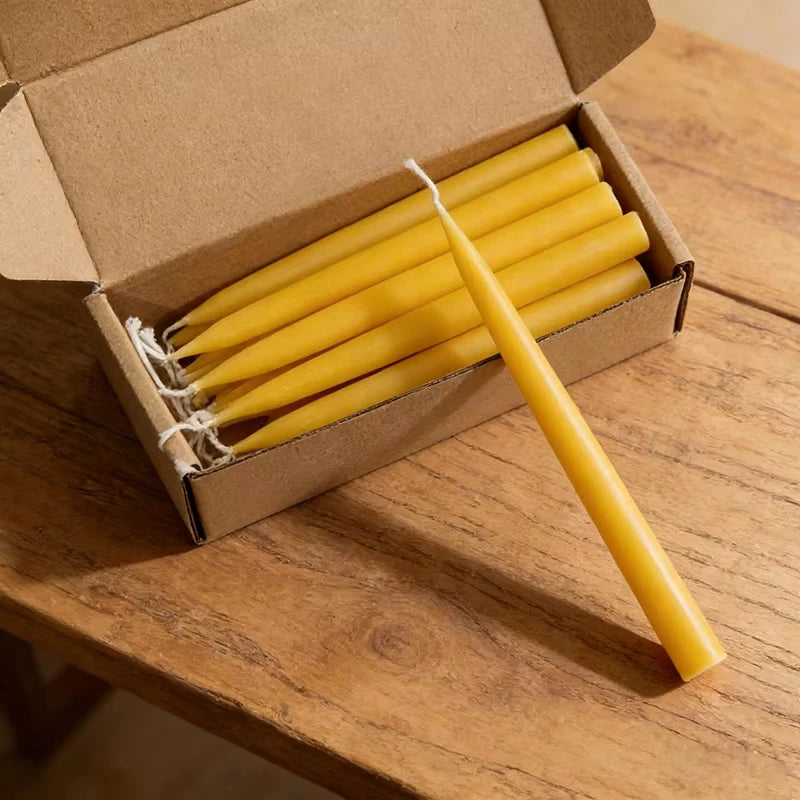Natural Beeswax Taper Candles