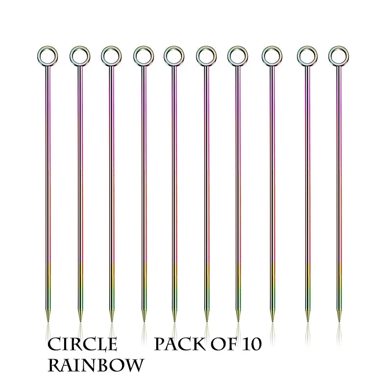 Stainless Steel Cocktail Picks (10-Pack)