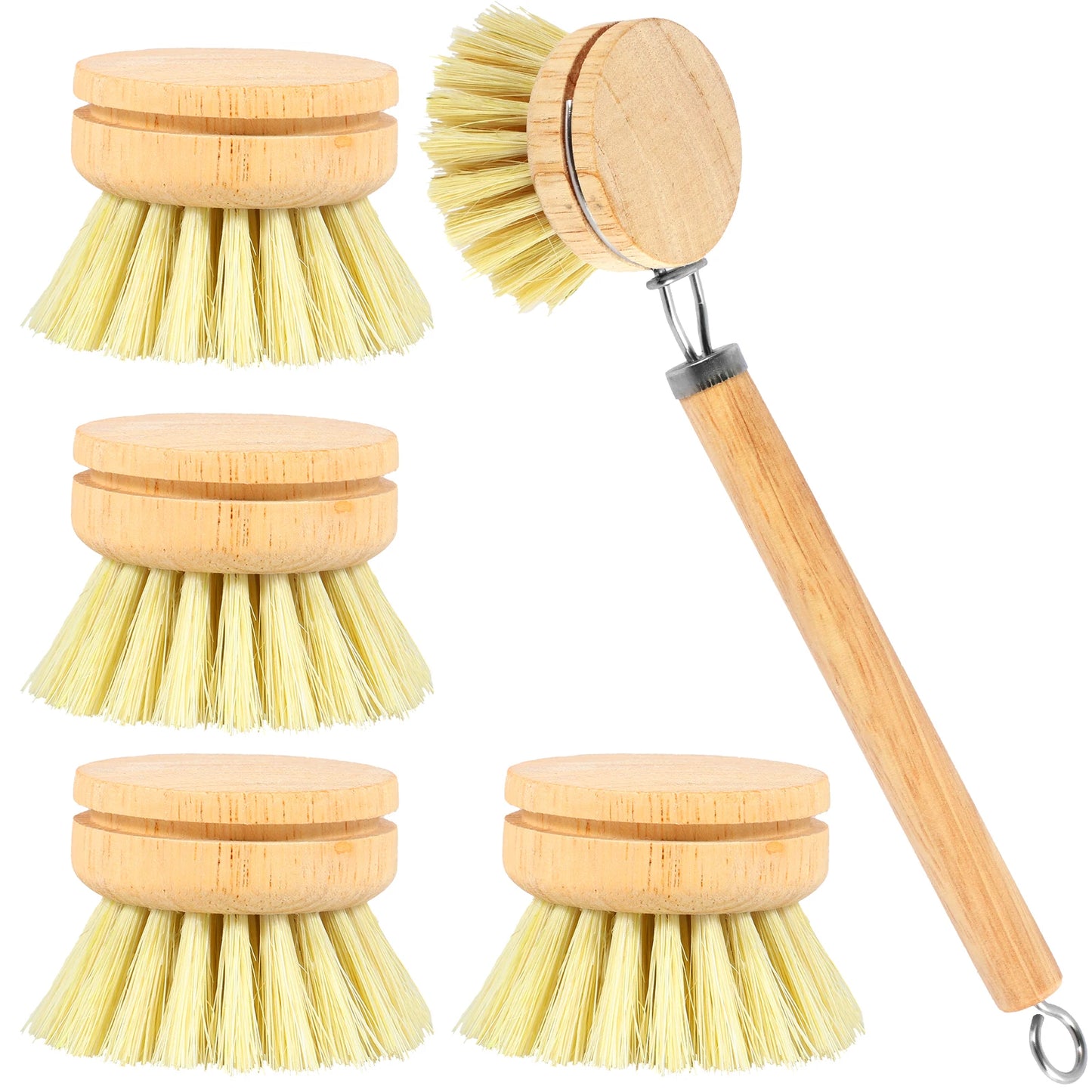 Bamboo Dish Brush Cleaning Set