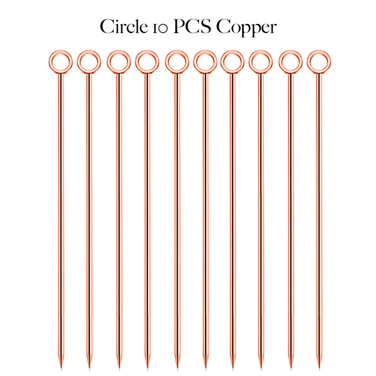 Stainless Steel Cocktail Picks (10-Pack)
