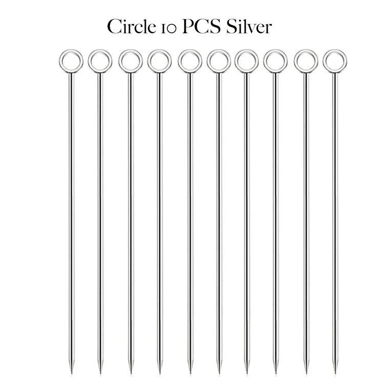 Stainless Steel Cocktail Picks (10-Pack)