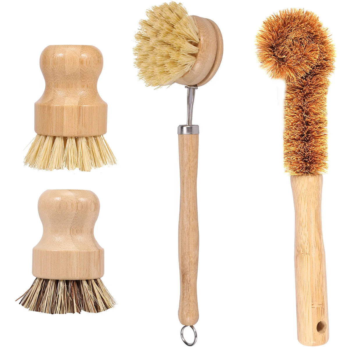 Bamboo Dish Brush Cleaning Set