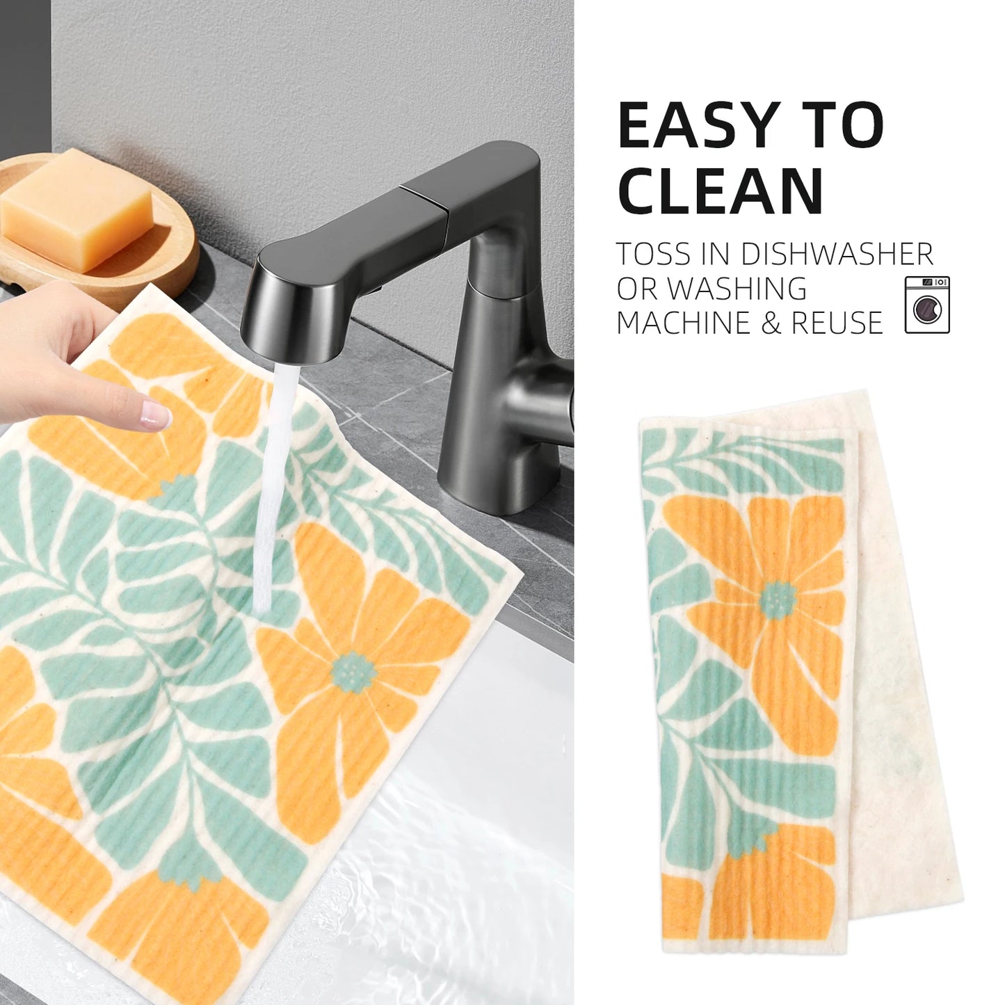Reusable Swedish Dishcloths (3 or 6 Pack)
