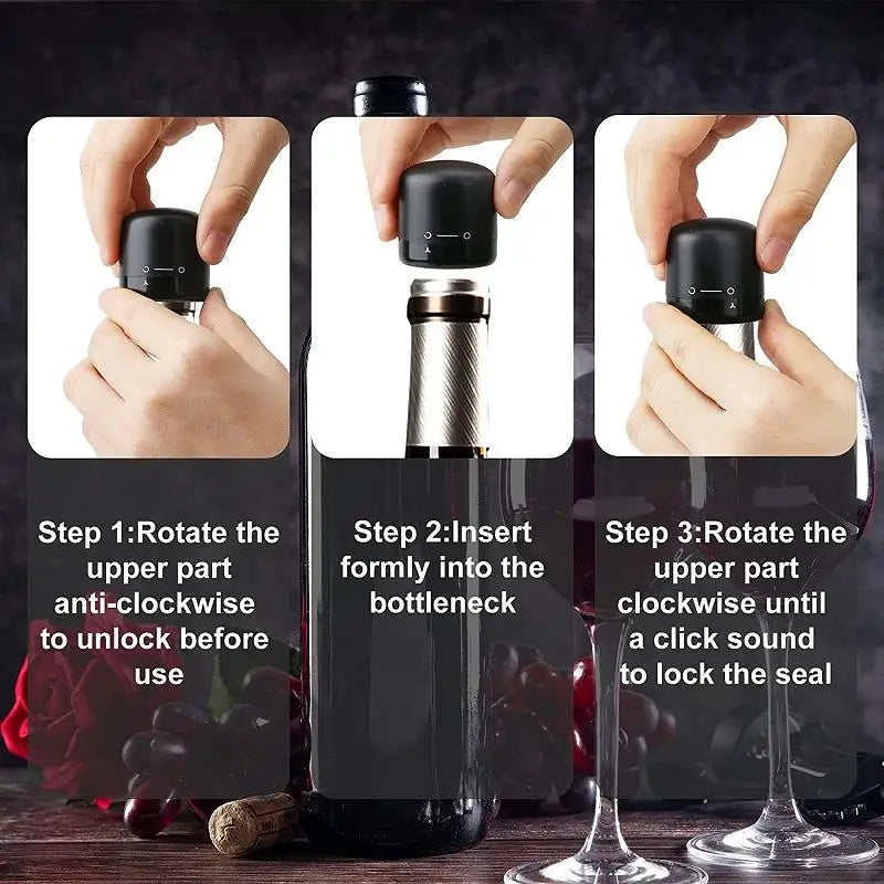 Reusable Vacuum Wine Bottle Stoppers