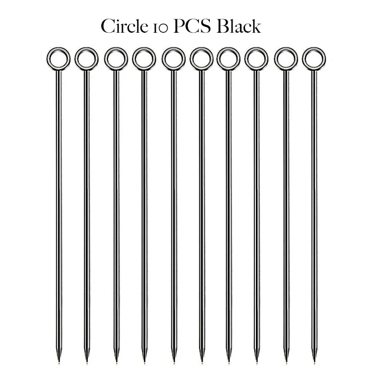 Stainless Steel Cocktail Picks (10-Pack)