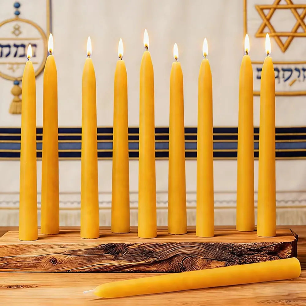 Natural Beeswax Taper Candles