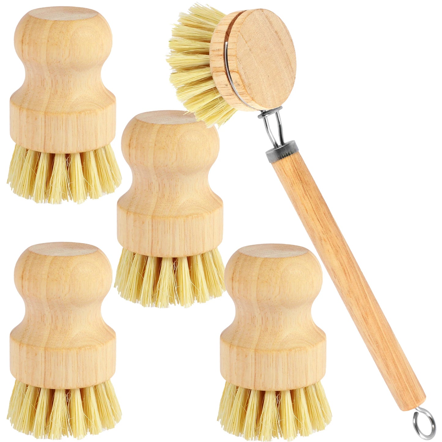 Bamboo Dish Brush Cleaning Set