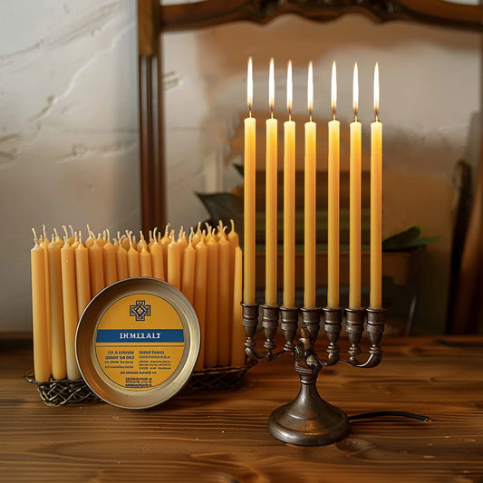 Natural Beeswax Taper Candles